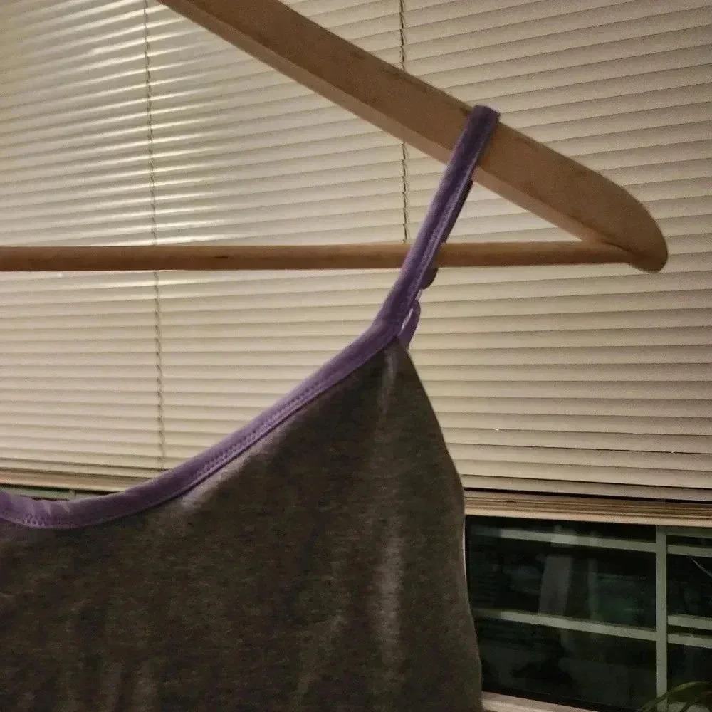 Lululemon Workout tank top gray, purple size 6 - Picture 6 of 7